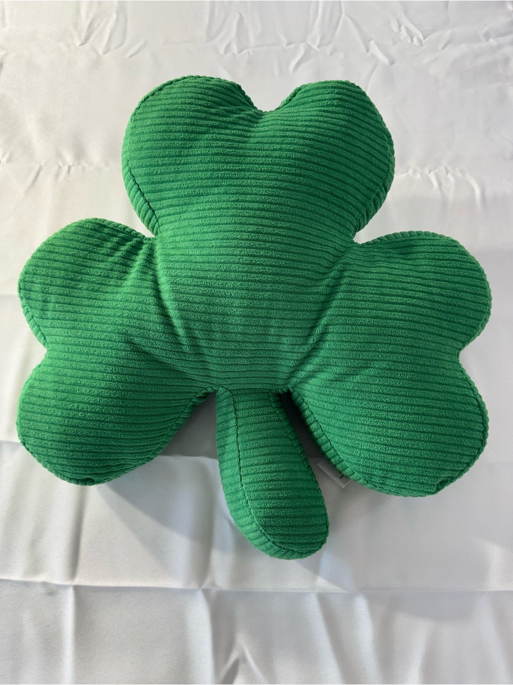 Hobby Lobby Green Shamrock Corduroy Accent Pillow